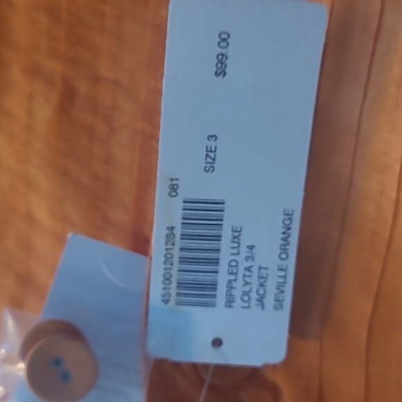 Chico's orange colored jacket - Picture 6 of 9